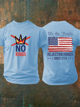 🔥Buy 3 Get 15% Off🔥Men's  No Kings, Rejecting Kings Since 1776, We The People T-Shirt