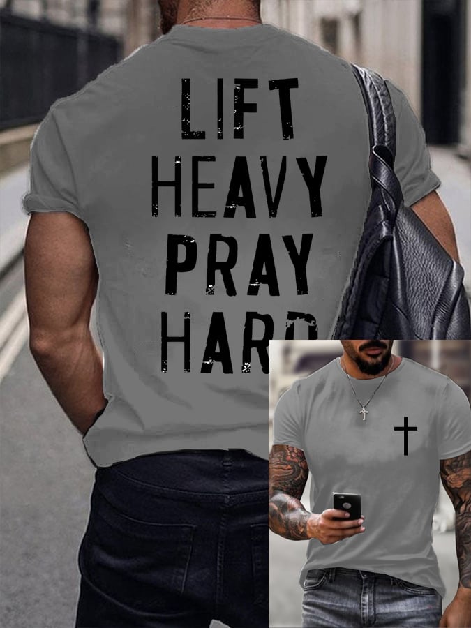 🔥Buy 3 Get 15% Off🔥Men's Gym Faith Printed Shirt