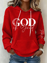 Women's Retro God Is Good  Faith Printed Sweatshirt