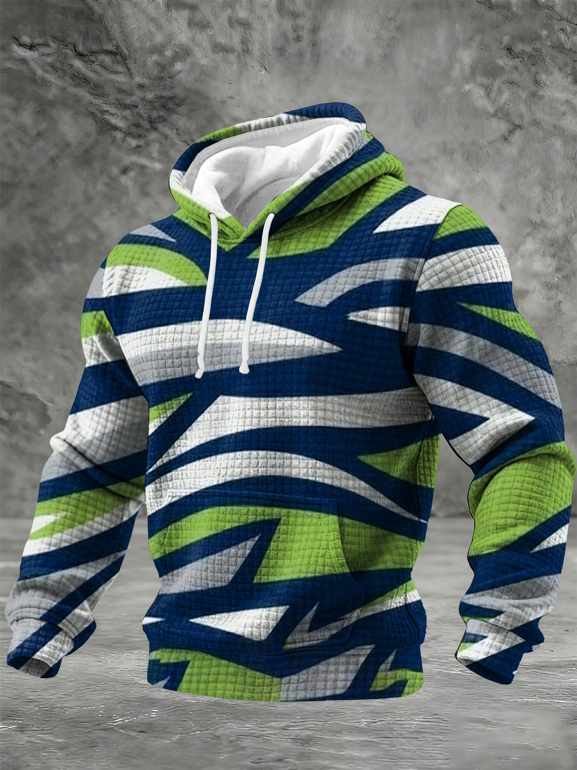 Men'S  Football Printed Hooded Sweatshirt