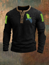 Men's Rugby Print Henley Top