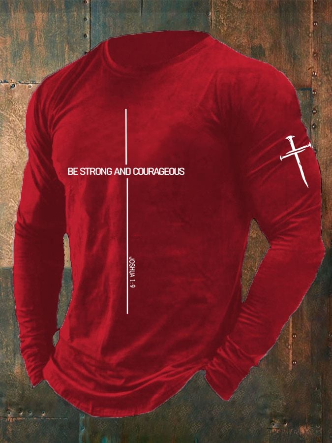 🔥Buy 3 Get 15% Off🔥Men'S Be Strong Courageous Print Casuasl T-Shirt