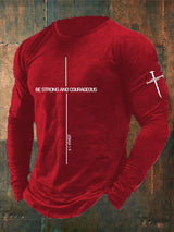 🔥Buy 3 Get 15% Off🔥Men'S Be Strong Courageous Print Casuasl T-Shirt