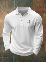 Men's Casual Faith Long Sleeve Polo