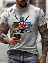 Men's Hockey Romance Print T-Shirt
