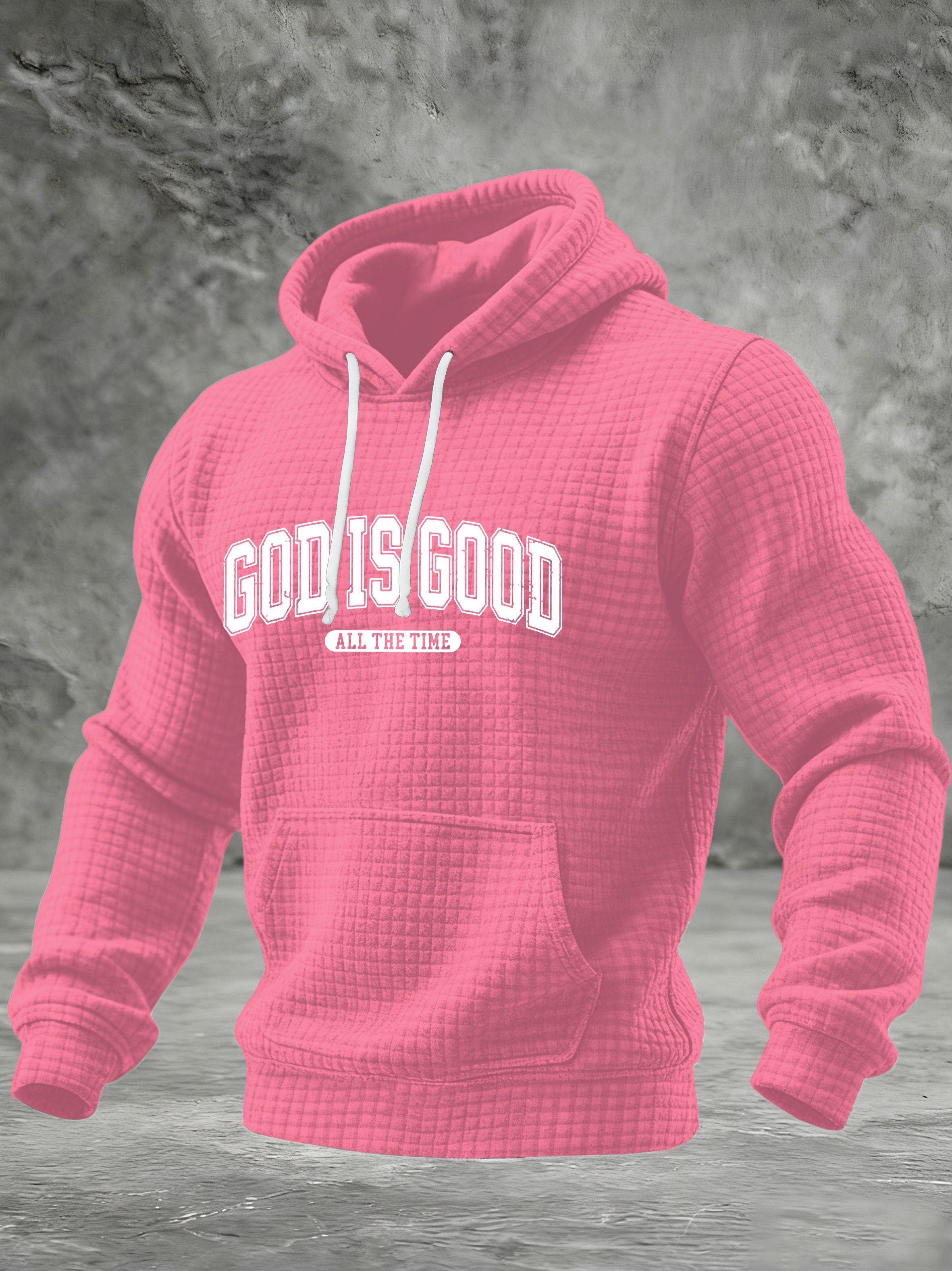 Men's Retro God Is Good All The Time Printed Hoodie