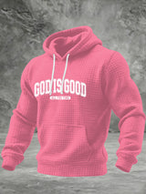 Men's Retro God Is Good All The Time Printed Hoodie