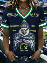 Women's Puerto Rico Football Print Shirt