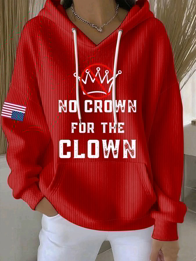 🔥Buy 3 Get 15% Off🔥Women's No Crown For The Clown Print Casual Sweatshirt