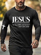 🔥Buy 3 Get 15% Off🔥Men'S Jesus Is My Lord And Savior Print Crew Neck T-Shirt