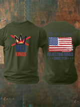 🔥Buy 3 Get 15% Off🔥Men's  No Kings, Rejecting Kings Since 1776, We The People T-Shirt