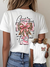 Women's God Is Good All The Time Print Crew Neck T-Shirt