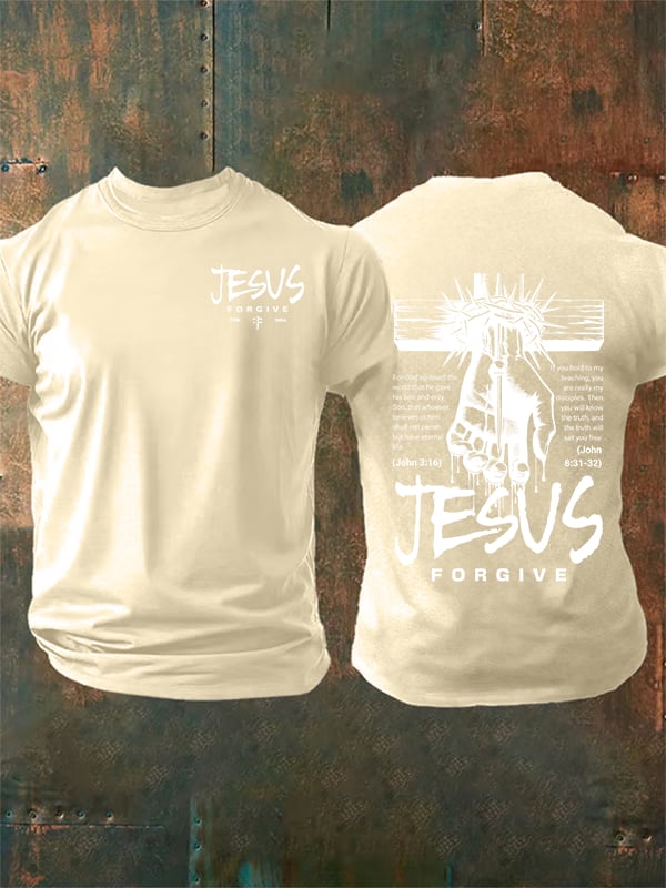 Men's   Jesus Loves You Chirtsian printing T-Shirt