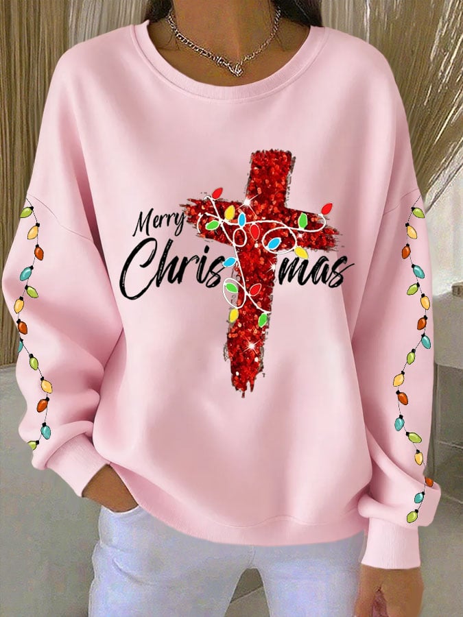 Women's Christmas Christ Merry Christmas Printed Casual T-shirt