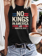 🔥Buy 3 Get 15% Off🔥Retro No Kings In America March 28 2026 Print Tops Tank