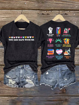 Women's  You are safe with me Printed T-Shirt