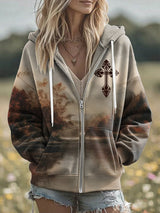Women'S Casual Faith Print Hoodie