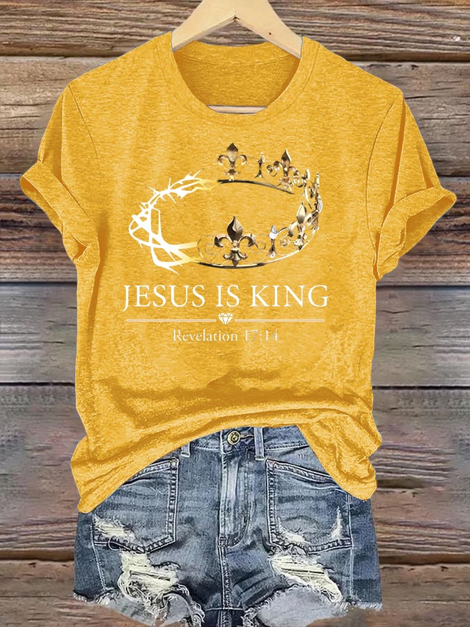 Women's  Jesus Is King Christian  T-Shirt