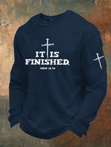 Men'S It is Finished Print Waffle T-Shirt