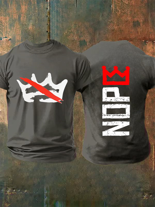 🔥Buy 3 Get 15% Off🔥Men's Nope, No Kings In America Print T-shirt
