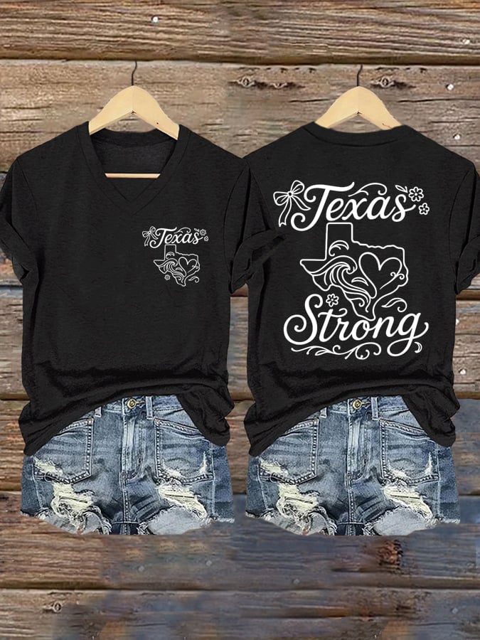 Women's Texas Hill Country Strong  Printed T-Shirts