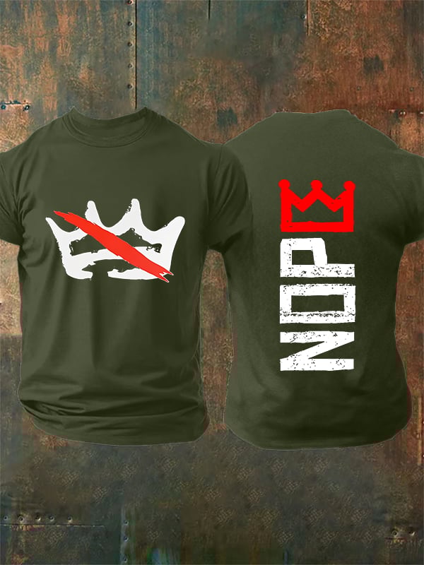 🔥Buy 3 Get 15% Off🔥Men's Nope, No Kings In America Print T-shirt