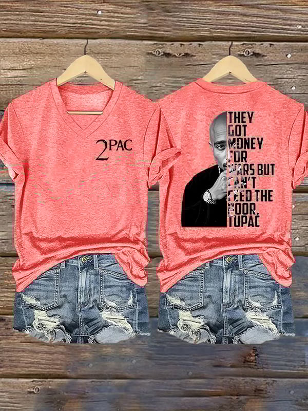 🔥Buy 3 Get 15% Off🔥Women's  2Pac Rapper Print T-Shirt