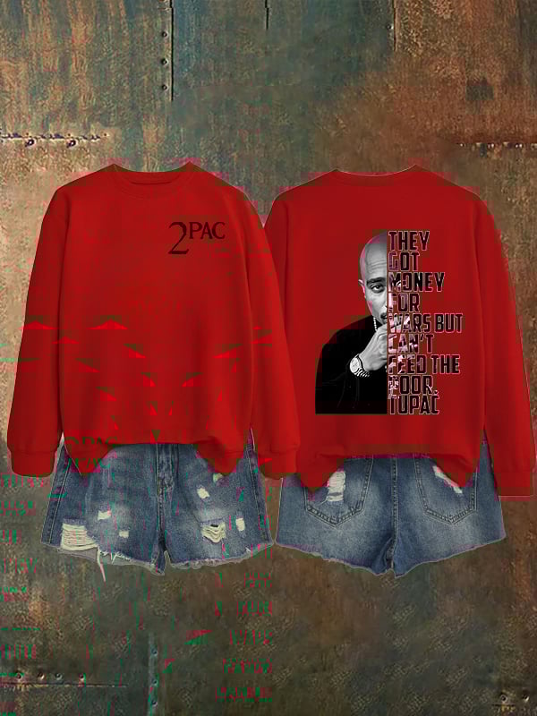 🔥Buy 3 Get 15% Off🔥Women's  2Pac Rapper Print Sweatshirt