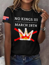 🔥Buy 3 Get 15% Off🔥Retro No Kings III 50 State Nationwide Protest March 28th Print T-Shirt