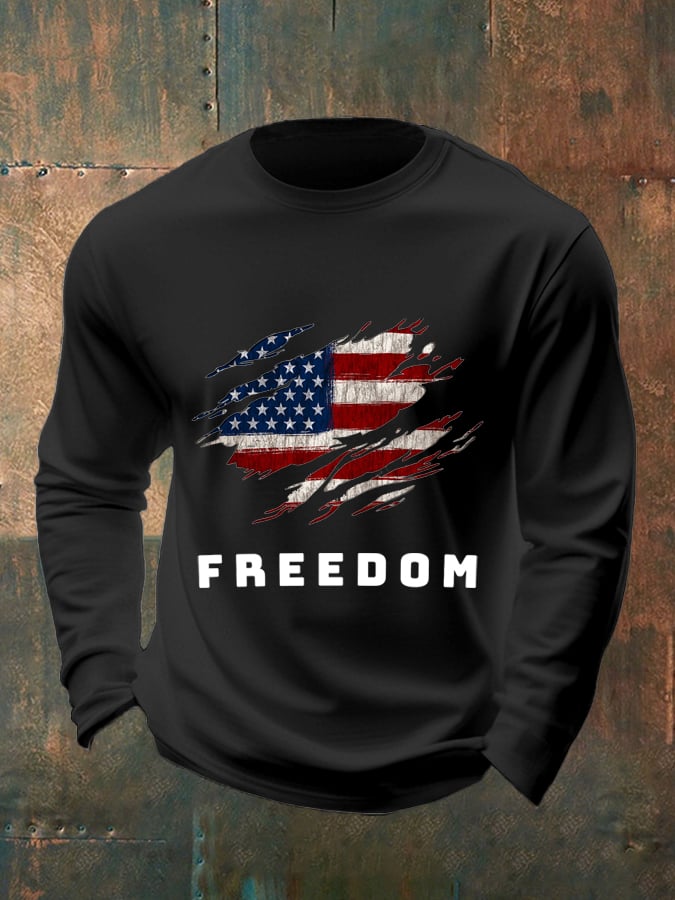 Men's Commemorative Print Crew Neck T-Shirt