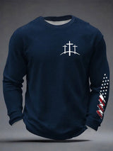 Men'S Faith Print Waffle Long Sleeve T-Shirt