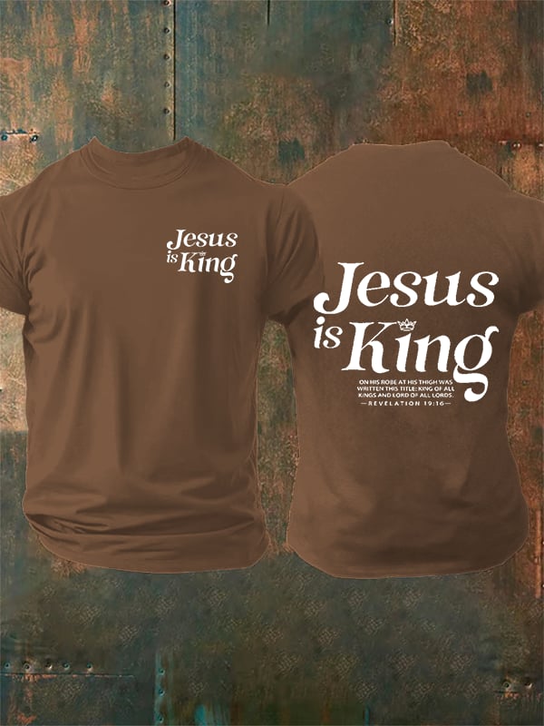Men's  Jesus Is King Christian  T-Shirt