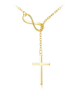 Cross Light Luxury Alloy Pendant Necklace