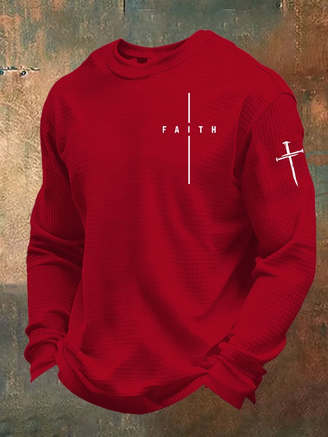 Men's faith Print Waffle T-Shirt