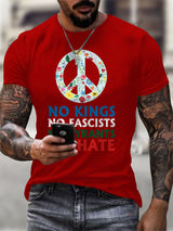 🔥Buy 3 Get 15% Off🔥Men's No Kings No Fascists Print T-Shirt