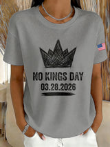 🔥Buy 3 Get 15% Off🔥Women's No Kings Day March 28 2026 Printed Short-Sleeved T-Shirt