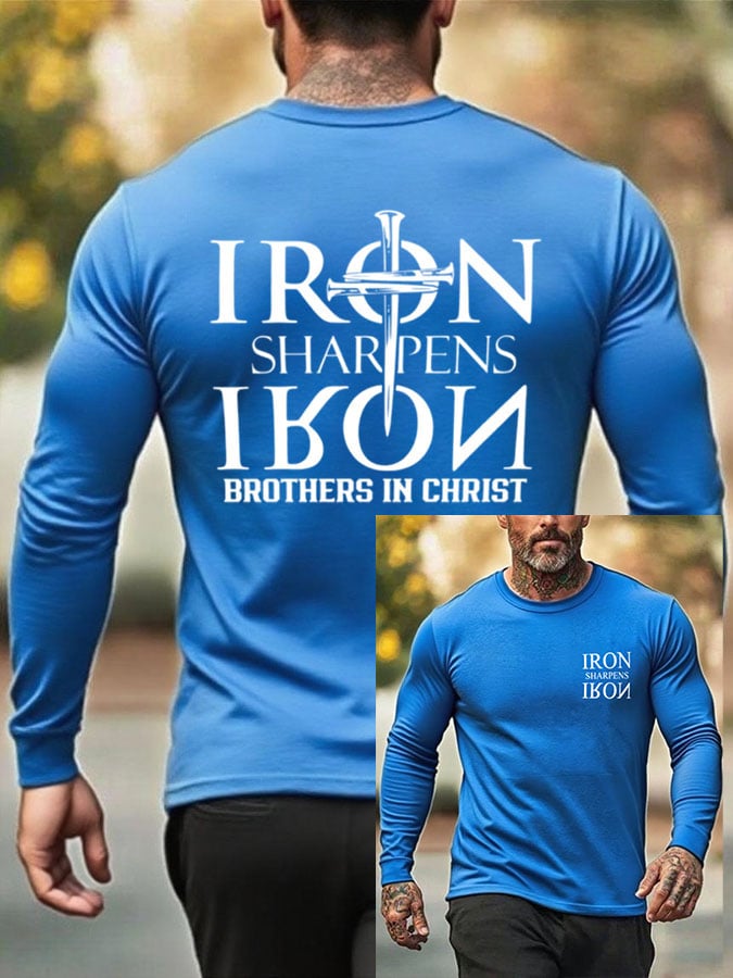 🔥Buy 3 Get 15% Off🔥Men's Iron Sharpen Iron Printed Christian T-shirt