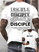 Men'S Casual Disciple Print T-Shirt