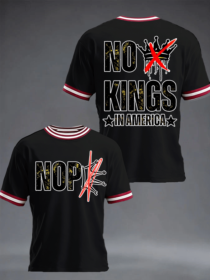 🔥Buy 3 Get 15% Off🔥Men's "NO KINGS IN AMERICA" Casual T-shirt