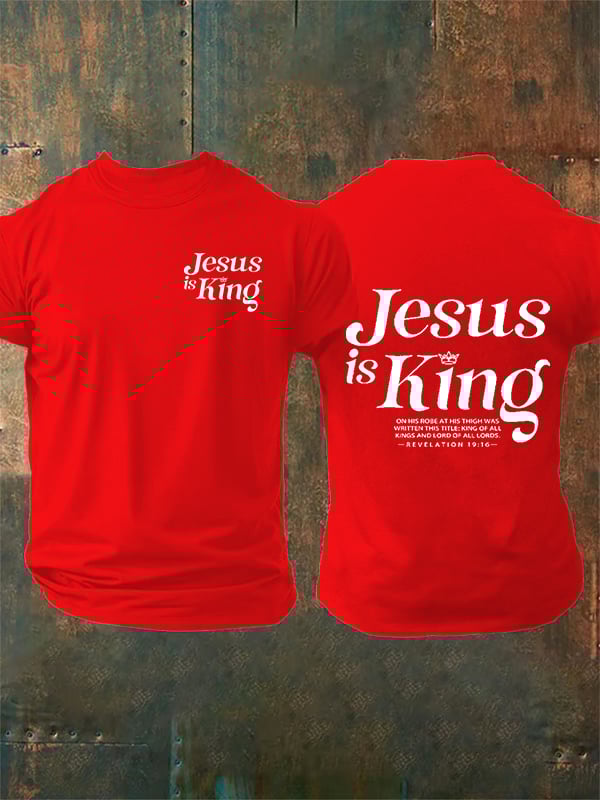 Men's  Jesus Is King Christian  T-Shirt