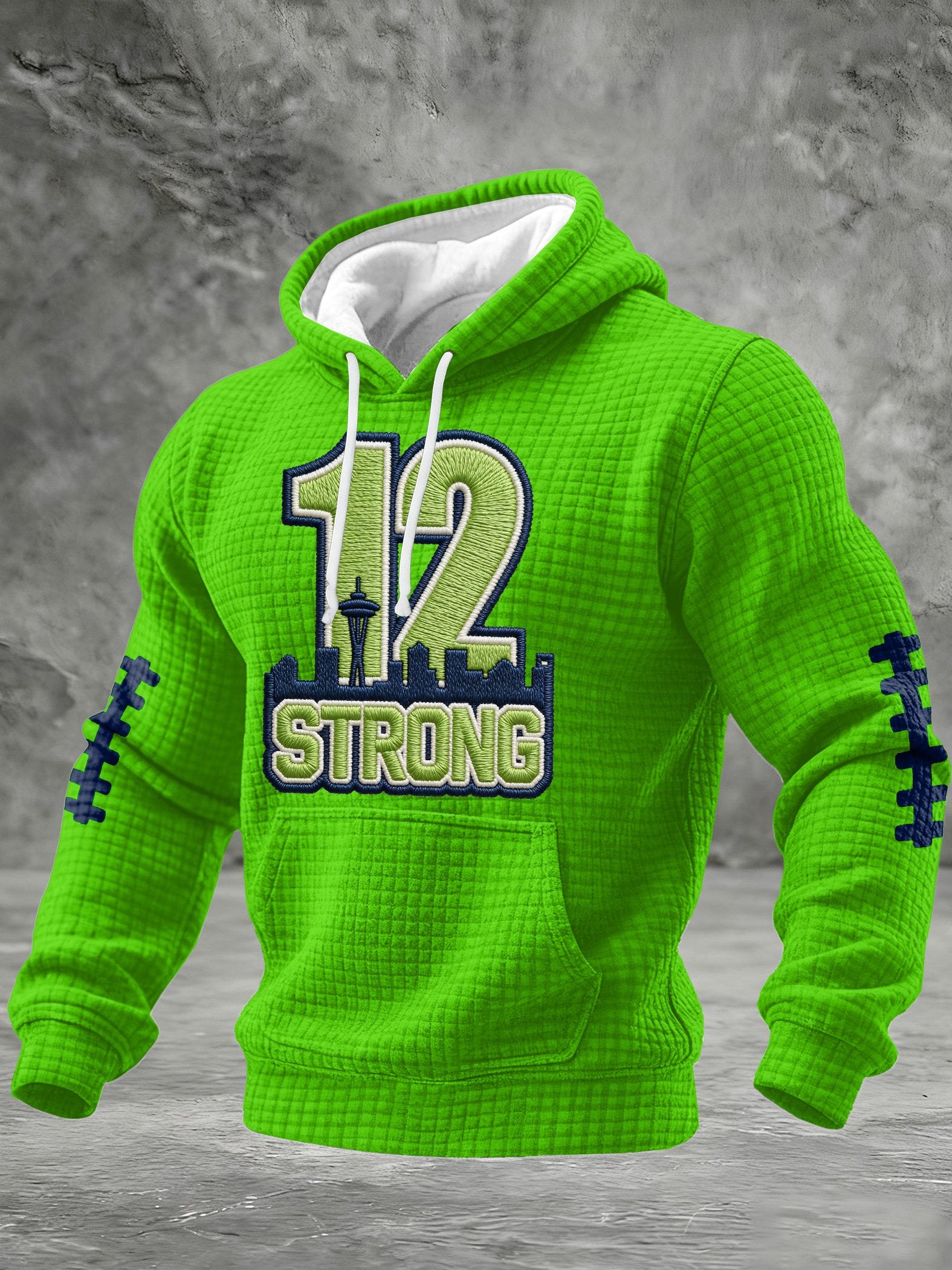 Men's Rugby Print Hooded Sweatshirt