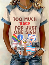 🔥Buy 3 Get 15% Off🔥Women's "TOO MUCH RAGE FOR JUST ONE SIGN" Printed Retro Short-Sleeve T-Shirt
