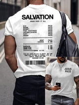 Men's Salvation Jesus Paid It All Faith Print Shirt