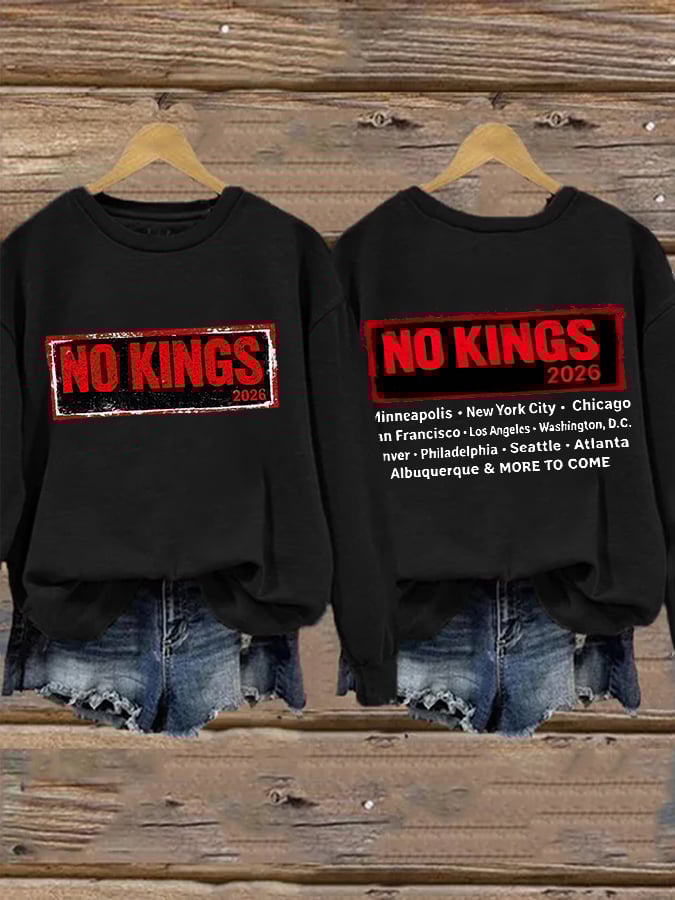 🔥Buy 3 Get 15% Off🔥Retro No Kings 2026 Minneapolis . New York City Chicago In Francisco Los Angeles Washington, D.C. Denver Philadelphia Seattle Atlanta Albuquerque & More To Come Print Sweatshirt