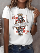 Women's  Jesus Is King Christian  Print  T-shirt
