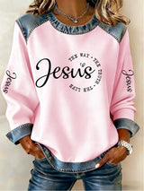Women'S Jesus The Way The Truth The Life Print Sweatshirt