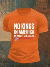 🔥Buy 3 Get 15% Off🔥Men's   NO KINGS IN AMERICA  Print  T-Shirt