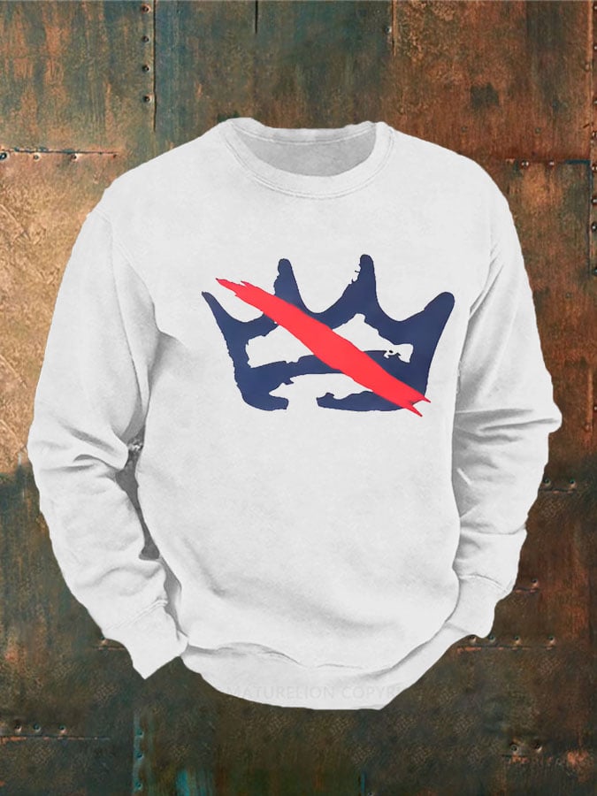 🔥Buy 3 Get 15% Off🔥Men's Retro No Kings Print Sweatshirt