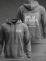 Men'S "Trust In God, Not In Yourself" Faith Print Hooded Sweatshirt