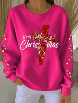 Women's Christmas Christ Merry Christmas Printed Casual T-shirt